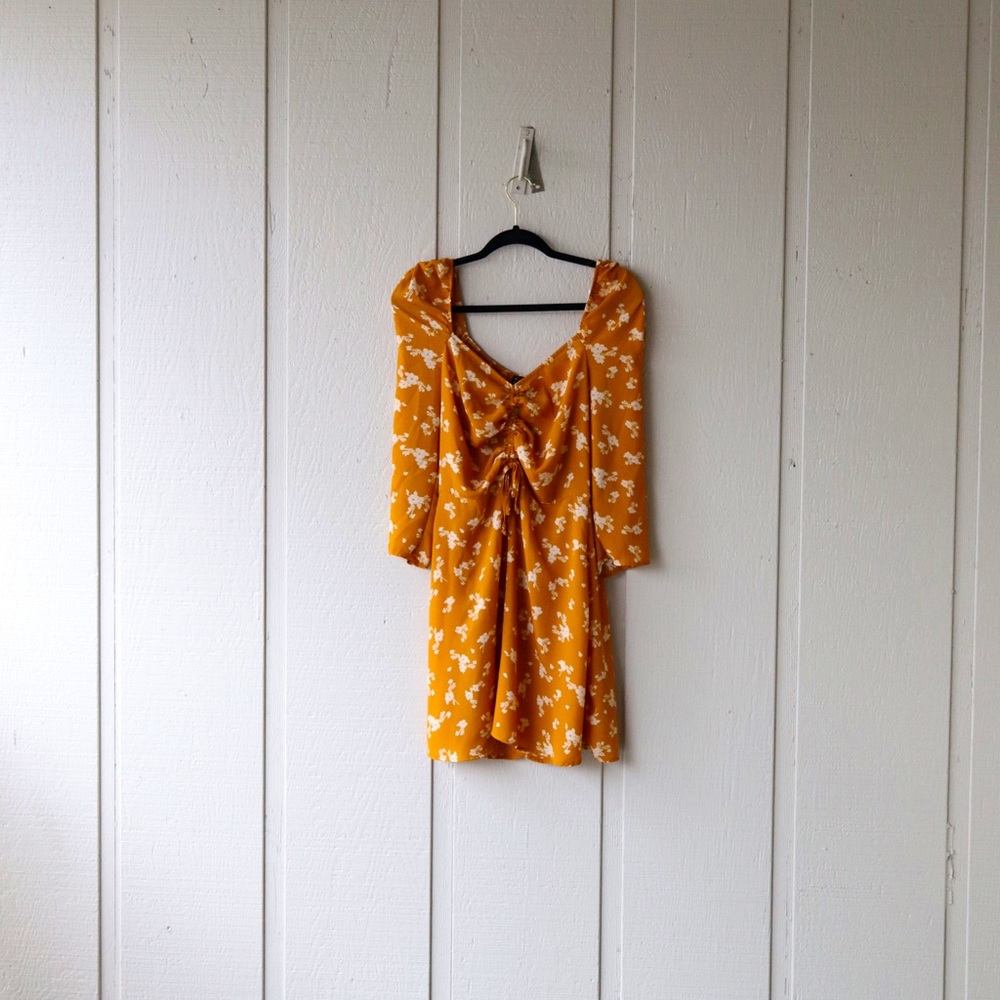 Yellow floral dress
